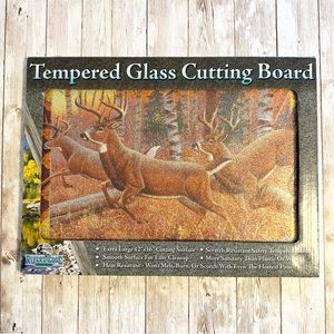 New Tempered Glass Deer Extra Large Cutting Board